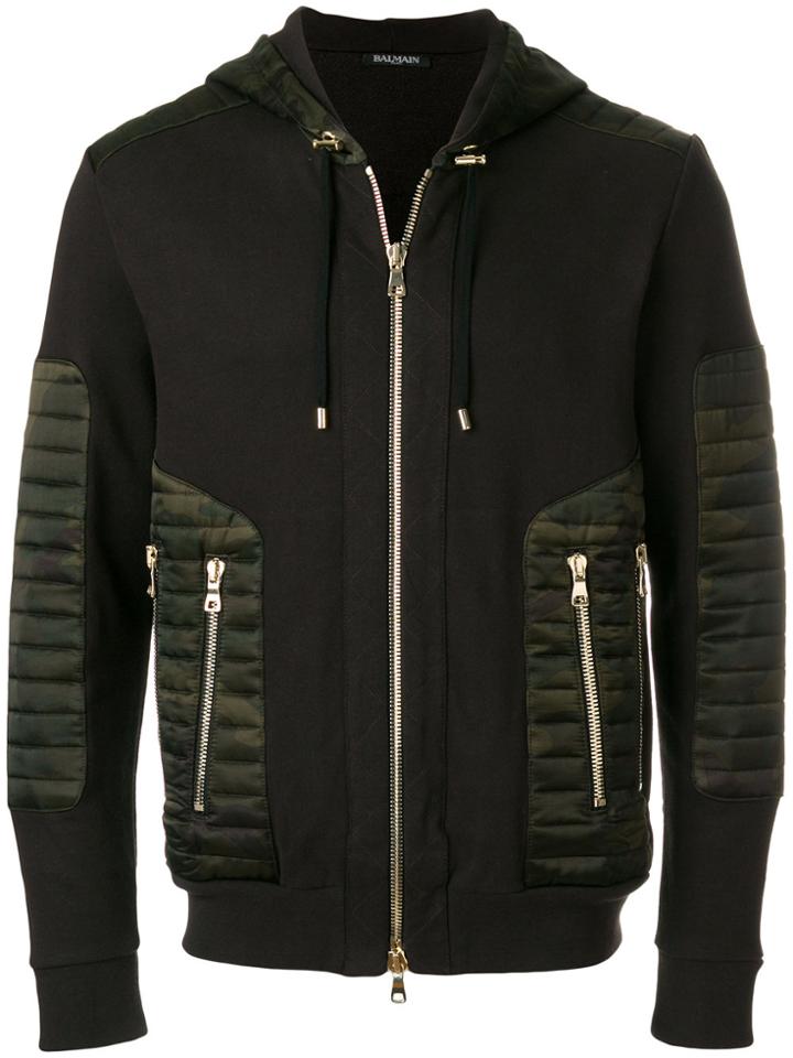Balmain Camouflage Zipped Jacket - Green