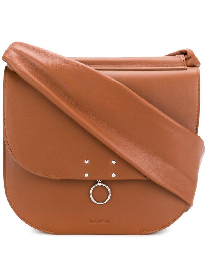 Jil Sander Structured Shoulder Bag - Brown