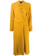 Cédric Charlier Shirt Midi Dress - Yellow