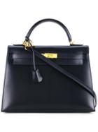 Hermès Vintage Kelly 32 Box Bag, Women's, Black