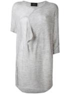 Lost & Found Ria Dunn Draped Knit Top, Women's, Size: Medium, Grey, Polyamide/alpaca