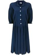 Arthur Arbesser Puff Sleeve Shift Dress - Blue