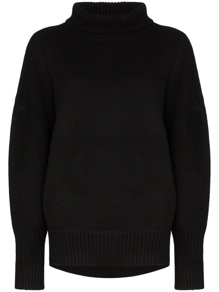 Hyke Turtleneck Knit Jumper - Black