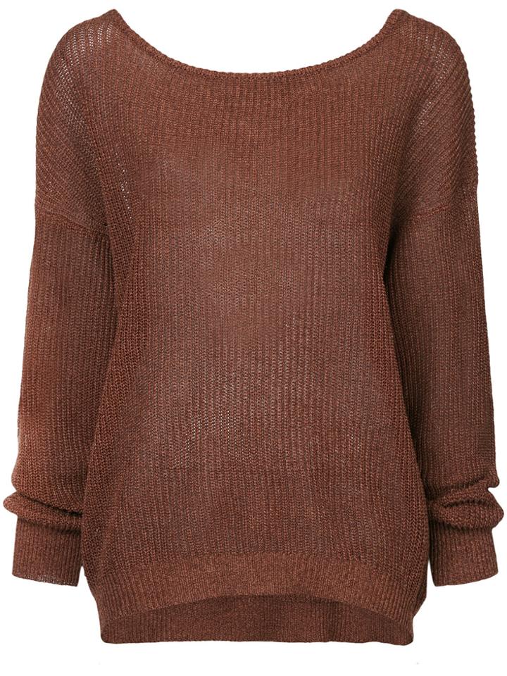 Cityshop Classic Long-sleeve Sweater - Brown