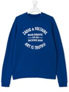 Zadig & Voltaire Kids Art Is Truth Print Sweatshirt - Blue