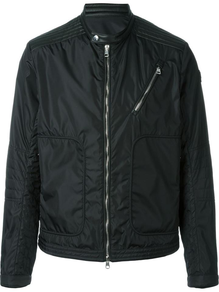 Moncler Erik Jacket, Men's, Size: 3, Black, Calf Leather/lamb Skin/polyamide
