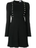 Red Valentino Dress With Button Embellishment - Black