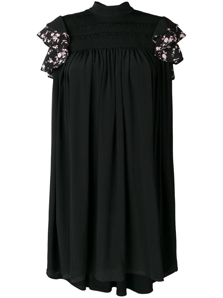 Nº21 Ruffle Sleeve Shift Dress - Black