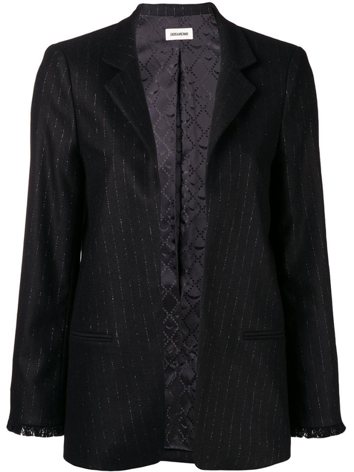 Zadig & Voltaire Volly Striped Blazer - Black