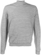 Maison Margiela Turtleneck Striped Sweater - Grey