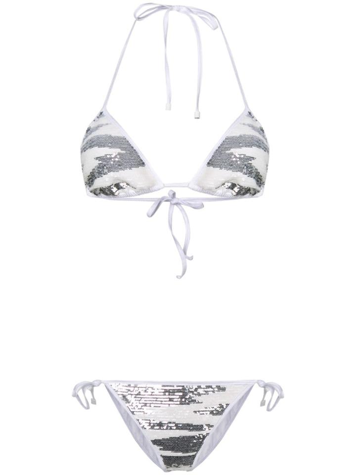 Missoni Mare Sequin Embroidered Bikini - White