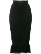 Christian Dior Pre-owned Knitted Midi Skirt - Black