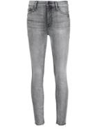 Mother Fray Skinny Jeans, Women's, Size: 26, Grey, Cotton/polyester/spandex/elastane