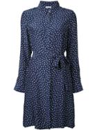 P.a.r.o.s.h. Dots Print Shirt Dress, Women's, Size: Xs, Blue, Silk