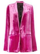Haider Ackermann Velvet Blazer, Women's, Size: 38, Pink/purple, Silk/cotton/acetate/rayon