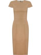 Andrea Marques Midi Sheath Dress, Women's, Size: 42, Brown, Cotton/spandex/elastane/acetate