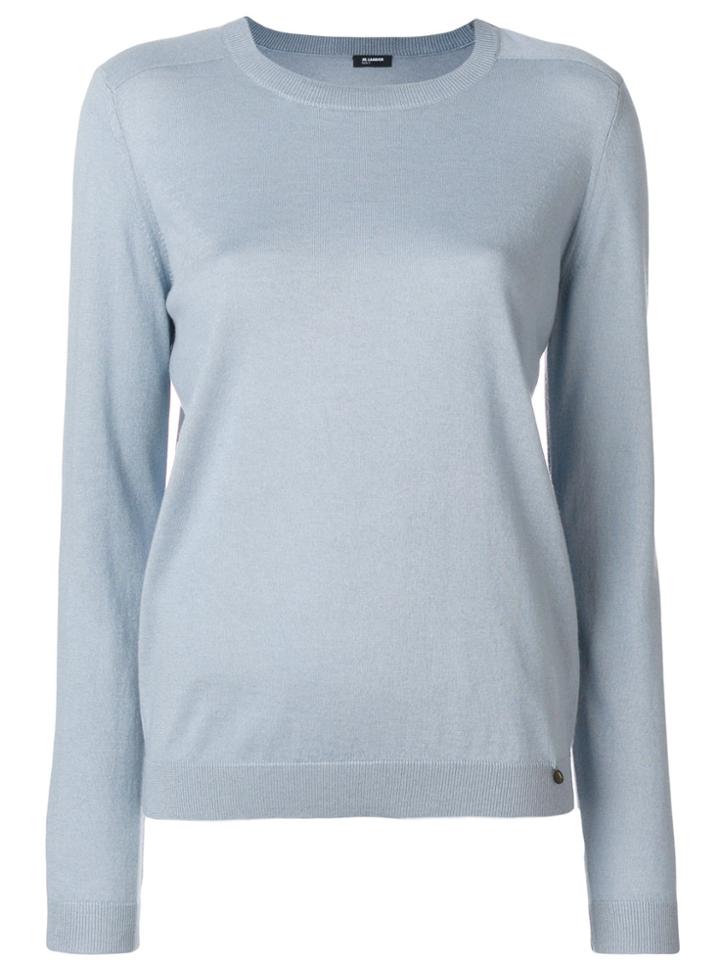 Jil Sander Navy Pannelled Jumper - Blue