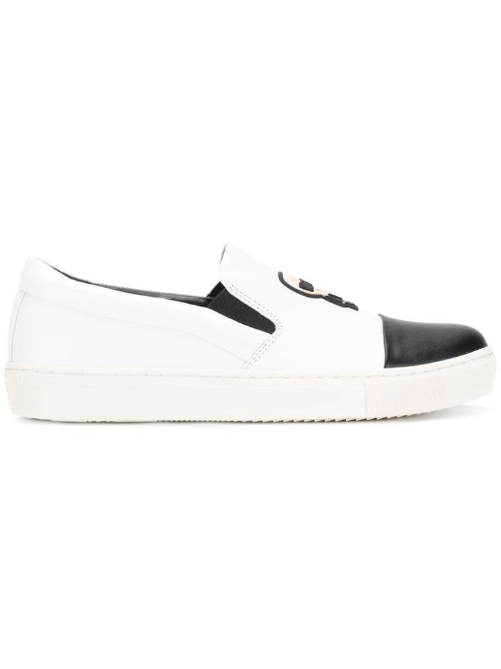 Karl Lagerfeld Kupsole Slip On Sneakers - White