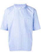 Comme Des Garçons Shirt Short-sleeve Stripe Shirt, Men's, Size: Medium, Blue, Cotton