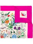 Gucci Flora Gothic Print Scarf - Pink