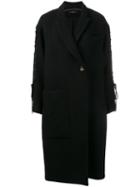 Ellery Oversized Coat, Women's, Size: 10, Black, Wool/nylon/silk