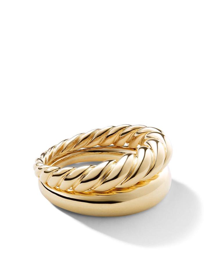 David Yurman 18kt Yellow Gold Pure Form Stack Rings - 88