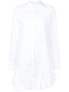 Tome Flared Mini Shirt Dress - White