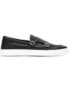Henderson Baracco Cliff' Textured Buckle Detail Loafers