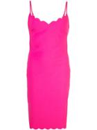 Likely Scallop-hem Mini Dress - Pink