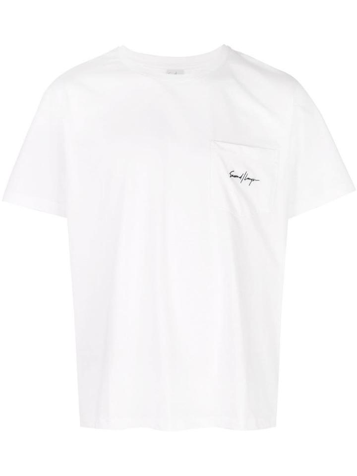 Second/layer T-shirt With Chest Pocket - White