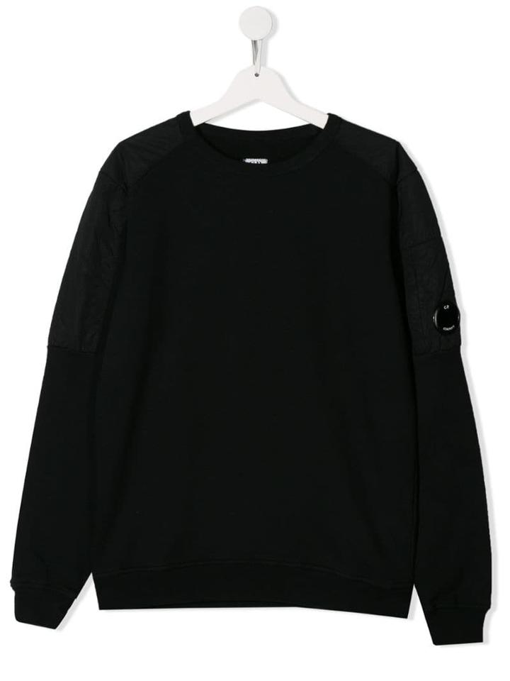 Cp Company Kids Teen Panelled Jumper - Black
