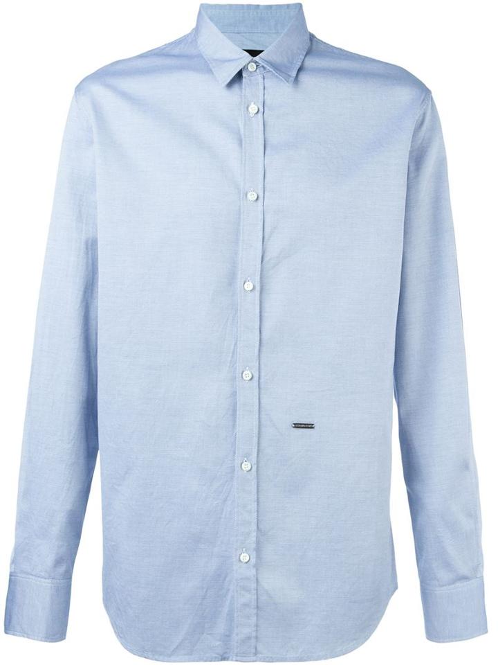 Dsquared2 Classic Shirt, Men's, Size: 46, Blue, Cotton