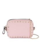 Valentino - Valentino Garavani Rockstud Shoulder Bag - Women - Leather/metal (other) - One Size, Pink/purple, Leather/metal (other)