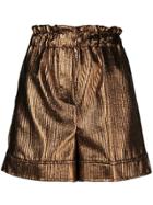 Nude High-waisted Shorts - Brown