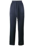 Vince Drawstring Trousers, Women's, Size: Small, Blue, Viscose/acetate