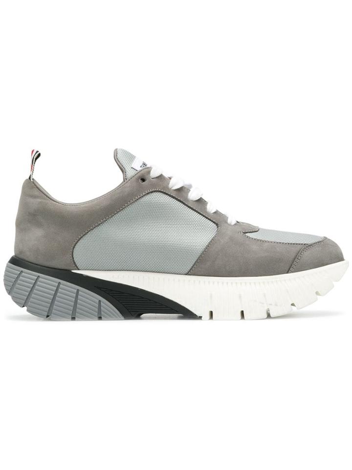 Thom Browne Raised Tech Running Shoe - Grey