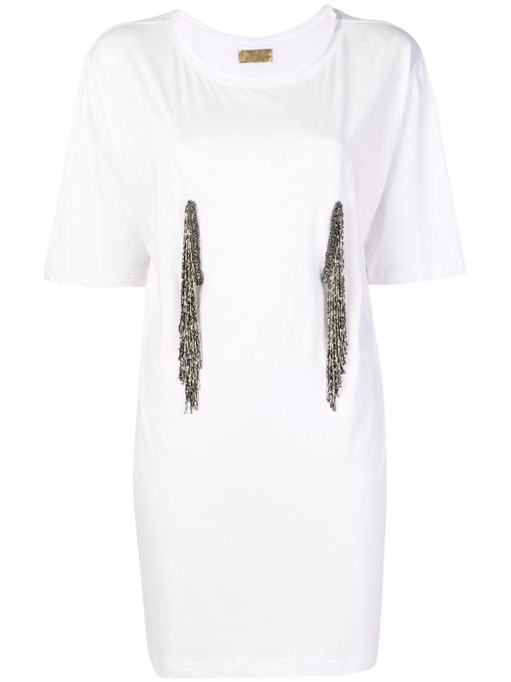 Loulou Embellished Fringe T-shirt - White