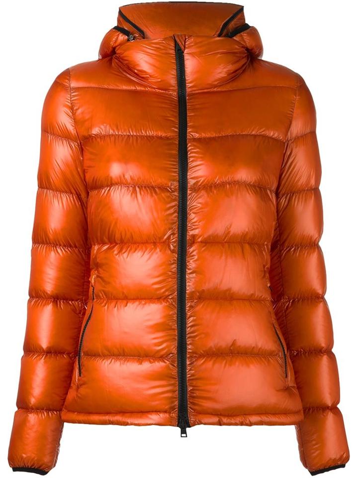 Herno Padded Jacket, Women's, Size: 42, Yellow/orange, Polyamide/feather Down/polyester