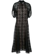 Bianca Spender Burnout Archer Dress - Black
