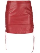 Manokhi Biker Skirt - Red