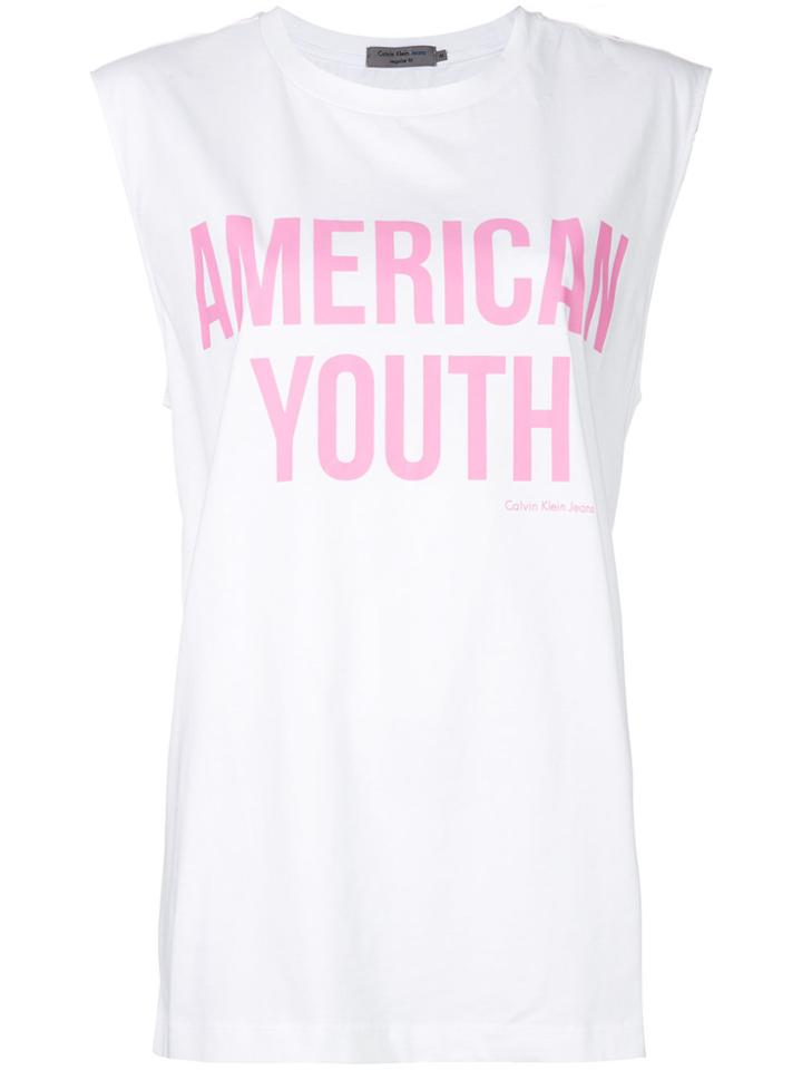 Calvin Klein Jeans American Youth Printed T-shirt - White