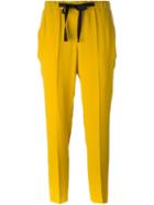 Incotex Cropped Trousers, Women's, Size: 40, Yellow/orange, Silk/acetate