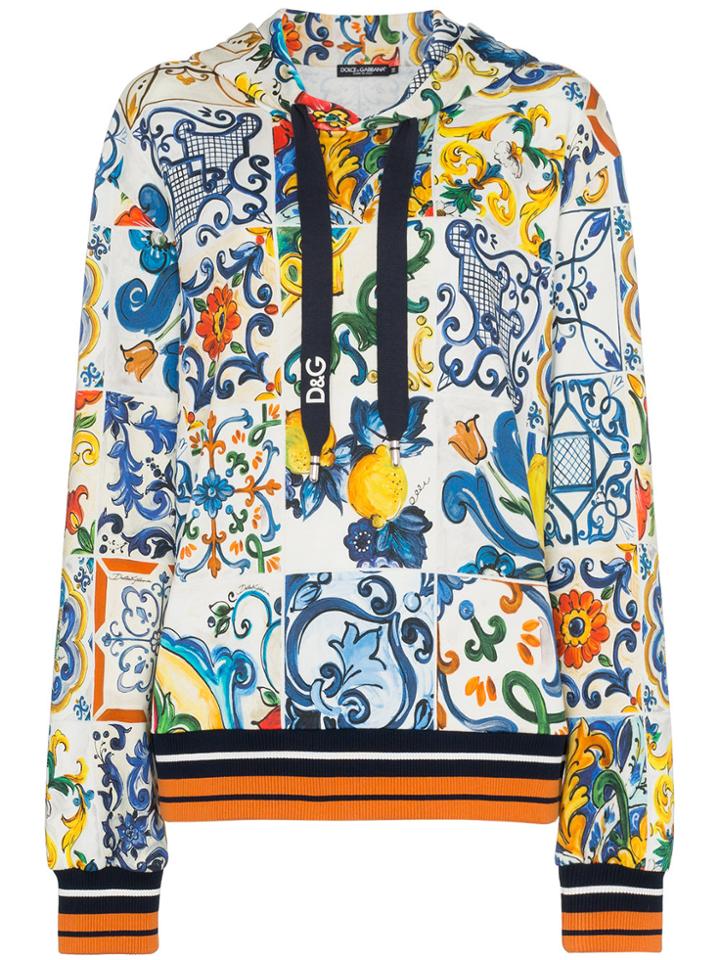 Dolce & Gabbana Majolica Printed Hoodie - Unavailable