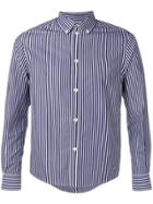 Balenciaga Striped Shrunken Shirt - Blue
