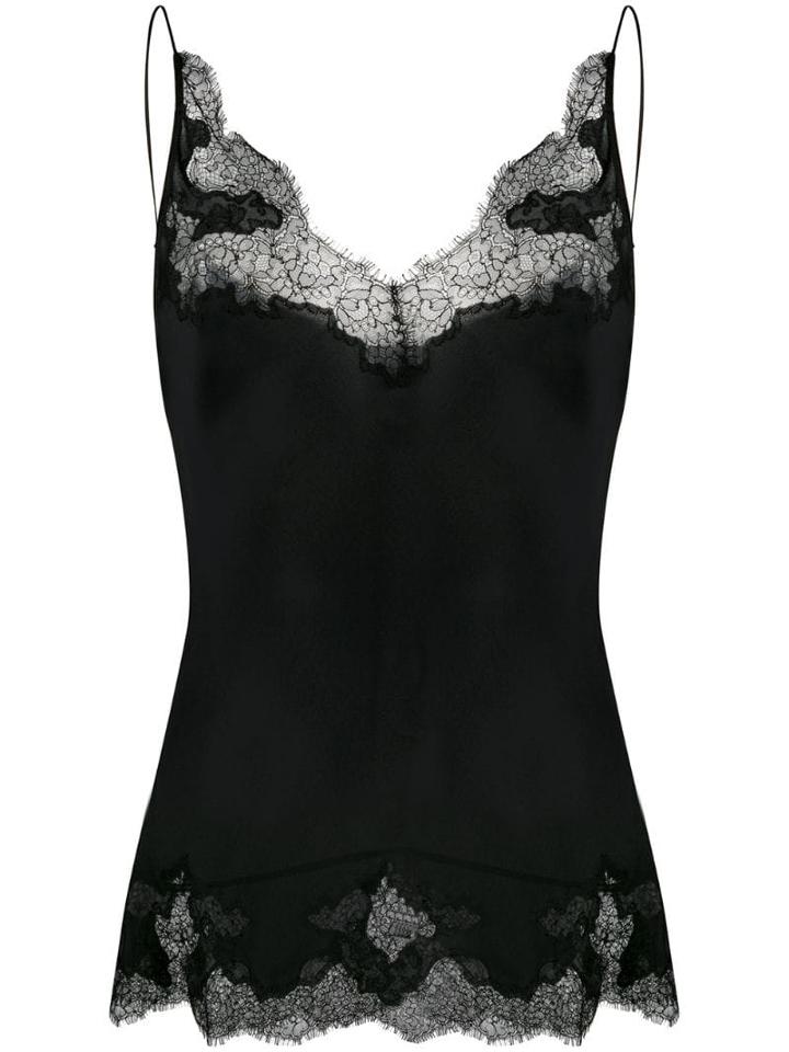 Carine Gilson Sweetheart Neck Camisole - Black