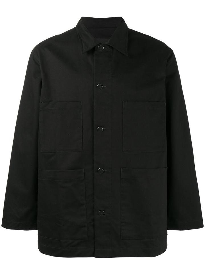 Liam Hodges - Ideology Shirt Jacket With Printed Rear - Men - Cotton - S, Black, Cotton