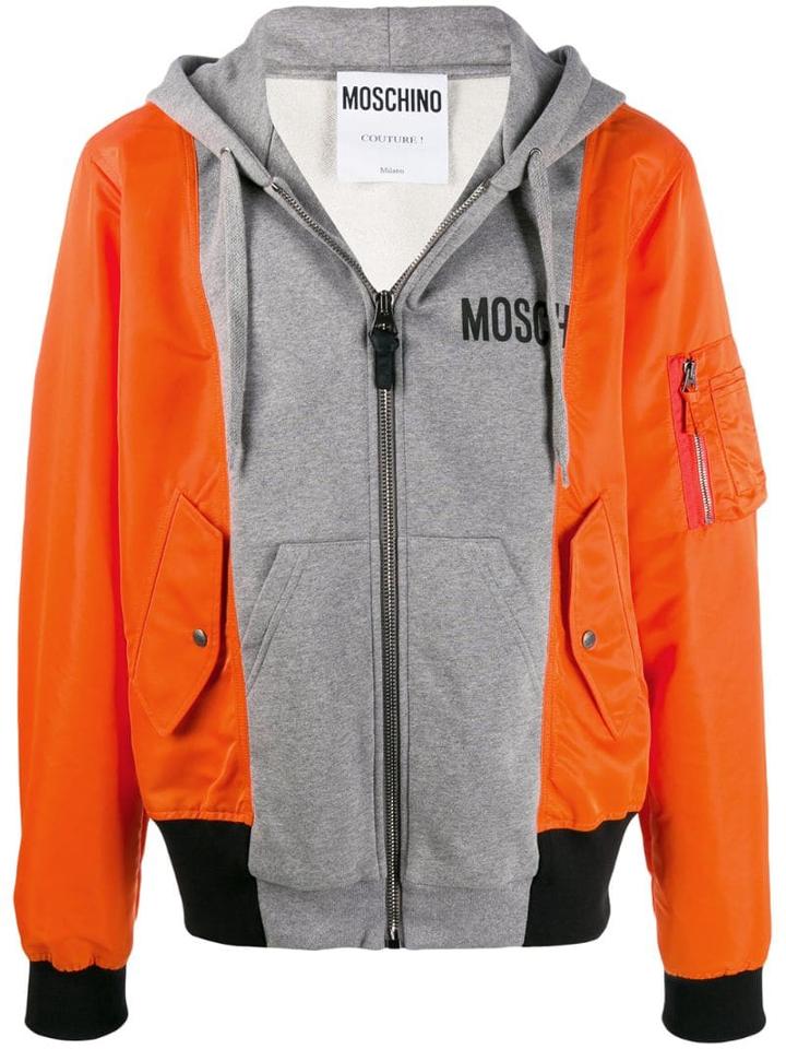 Moschino Panelled Hybrid Jacket - Grey