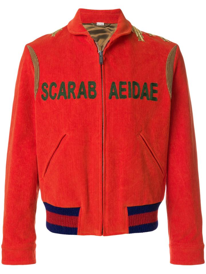 Gucci Appliquéd Bomber Jacket - Yellow & Orange