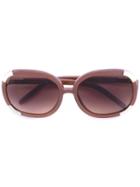 Chloe Eyewear - Square Sunglasses - Women - Acetate/metal - One Size, Nude/neutrals, Acetate/metal