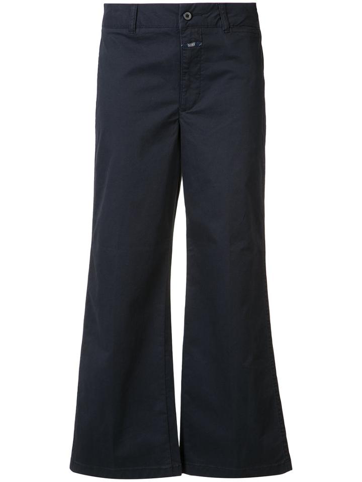 Closed Flared Cropped Trousers, Women's, Size: 28, Blue, Cotton